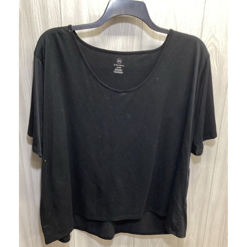 FLORA NIKROOZ Women's (Size 3X) Short Sleeve Round Neck Shirt *Lint Catcher*‎